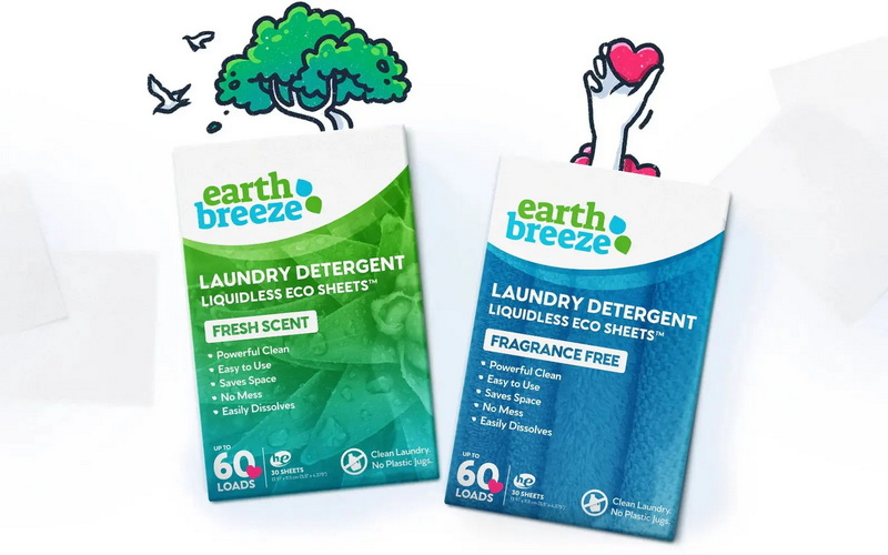 Inneholder Earth Breeze-vaskeark plast?